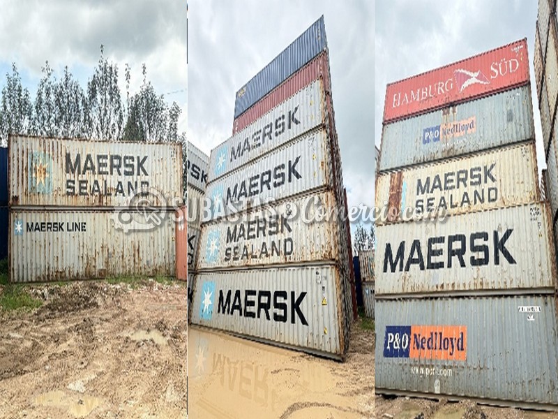 Contenedores con capacidad 40 FT HC. Cantidad aprox: 25 UN